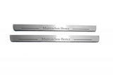LED door sill plates for Mercedes CLS X218 2012+ stainless steel with Mercedes-Benz logo
