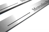 stainless steel door sill plates for Mercedes CLS X218 2012+ with Mercedes-Benz logo