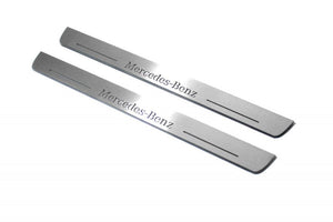 Mercedes CLS X218 2012-2018 LED Door Sills Illuminated Scuff Mercedes-Benz Logo Stainless Steel Entry Guards Door Sills Decoi