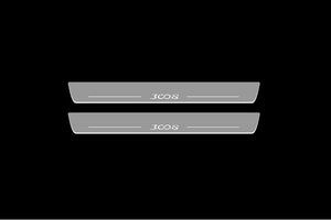 Illuminated LED Door Sill Tread Plates Peugeot 3008 II 2016+ With 3008 Logo Peugeot Led Door Sills opdesign