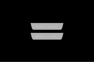 Illuminated LED Door Sill Tread Plates Range Rover IV 2012-2021 Autobiography With Autobiography Logo Range Rover Led Door Sills opdesign