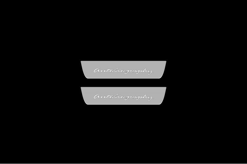 Illuminated LED Door Sill Tread Plates Range Rover III 2002-2012 Autobiography With Autobiography Logo Range Rover Led Door Sills opdesign