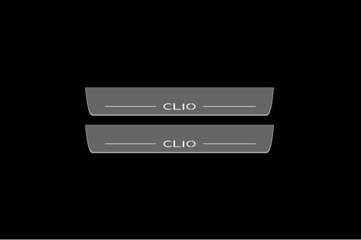 Renault Clio X98 2012–2020 — Stainless Steel LED Door Sills — Clio Logo