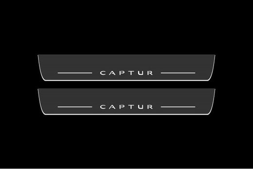 Renault Captur J87 2013–2019 — Stainless Steel LED Door Sills — Captur Logo