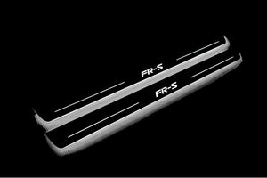 Scion FR-S 2012-2017 LED Door Sills PRO LED Door Sills Illuminated Scuff Logo FR-S Stainless Steel Entry Guards Door Sills De