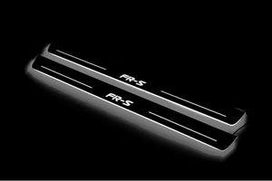 Scion FR-S 2012-2017 LED Door Sills PRO LED Door Sills Illuminated Scuff Logo FR-S Stainless Steel Entry Guards Door Sills De