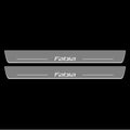 Illuminated LED Door Sill Tread Plates Skoda Fabia II 2007-2014 With Fabia Logo Skoda Led Door Sills opdesign