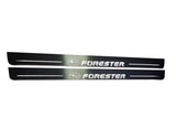 stainless steel LED door sill plates with Subaru Forester IV 2012+ with Forester logo