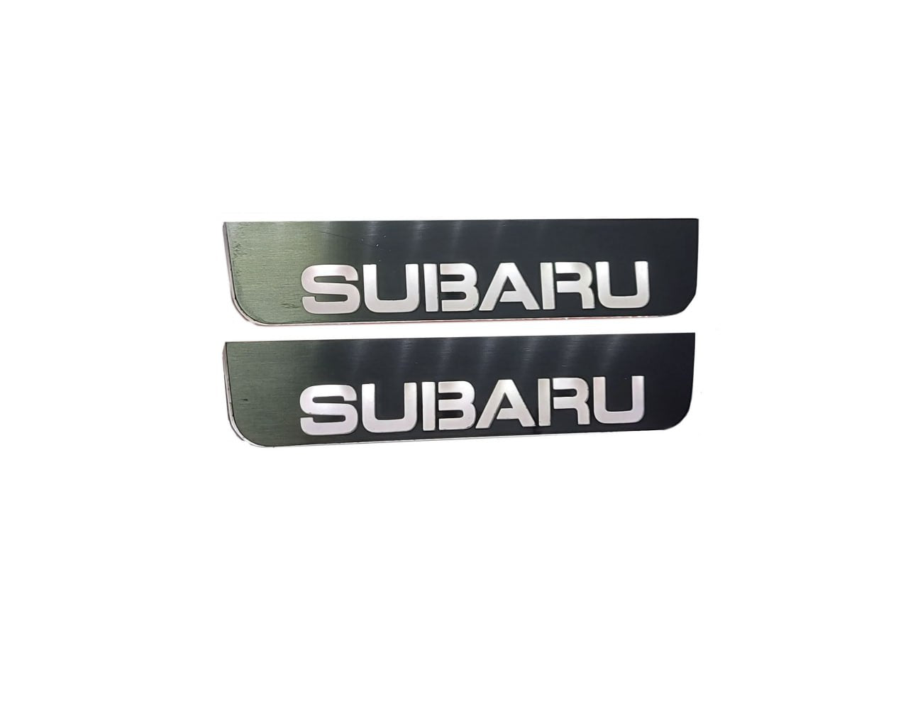 Illuminated LED Door Sill Tread Plates Subaru Forester IV 2012-2018 With Forester Logo Subaru Led Door Sills opdesign