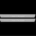 Illuminated LED Door Sill Tread Plates Toyota LC 300 2021+ With Land Cruiser Logo Toyota Led Door Sills opdesign