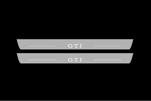 Illuminated LED Door Sill Tread Plates Volkswagen Golf VIII 2020+ With GTI Logo Volkswagen Led Door Sills opdesign