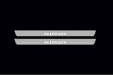 stainless steel LED door sill plates with Volkswagen Passat B8 2015+ with Alltrack logo