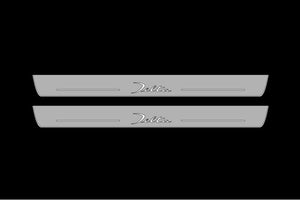 Illuminated LED Door Sill Tread Plates Lancia Delta III 2008-2014 With Delta Logo Lancia Led Door Sills opdesign