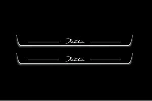 Lancia Delta III 2008+ Stainless Steel LED Door Sills – Delta Logo