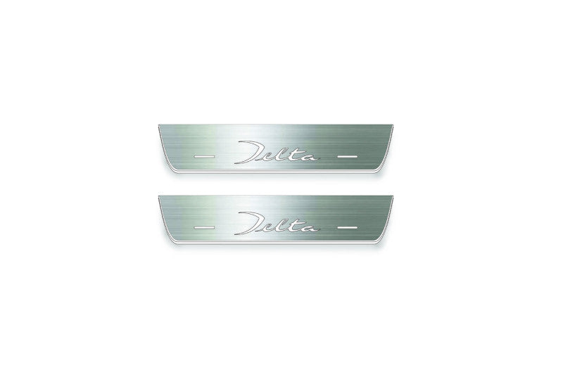 Lancia Delta III 2008+ Stainless Steel LED Door Sills – Delta Logo