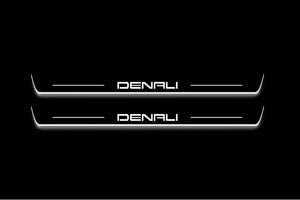 GMC Canyon II 2014-2022 LED Door Sills Illuminated Scuff Denali Logo Stainless Steel Entry Guards