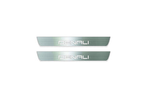 GMC Canyon II 2014-2022 LED Door Sills Illuminated Scuff Denali Logo Stainless Steel Entry Guards