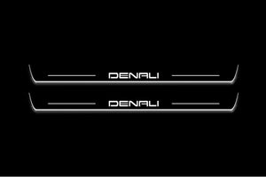 GMC Canyon III 2022+ LED Door Sills Illuminated Scuff Denali Logo Stainless Steel Entry Guards Door Sills Decoin
