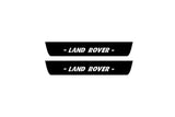 Land Rover Discovery IV 2009+ illuminated door sill protectors stainless steel with Land Rover logo