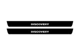 stainless steel illuminated door sill protectors with Land Rover Discovery III 2004+ with Discovery logo