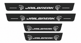 Dodge Charger Sedan LD JAILBREAK Matte PRO LED door sills, four-piece catalogue illustration, matte black with white illumination