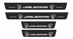 Dodge Charger Sedan LD JAILBREAK Matte PRO LED door sills, four-piece catalogue illustration, matte black with white illumination