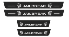 Dodge Charger Sedan LD JAILBREAK Type 4 Matte PRO LED door sills, FRONT and REAR four-piece illustration, matte black with white illumination