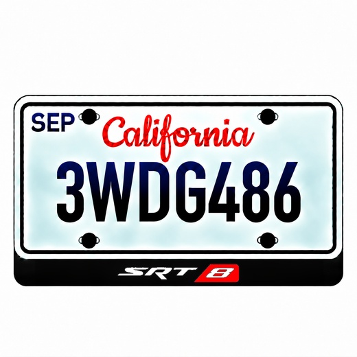 Dodge SRT8 Boxed LED License Plate Badge | Standard or Custom