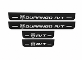 Dodge Durango III DURANGO R/T Matte PRO LED door sills, four-piece catalogue illustration, matte black with white illumination