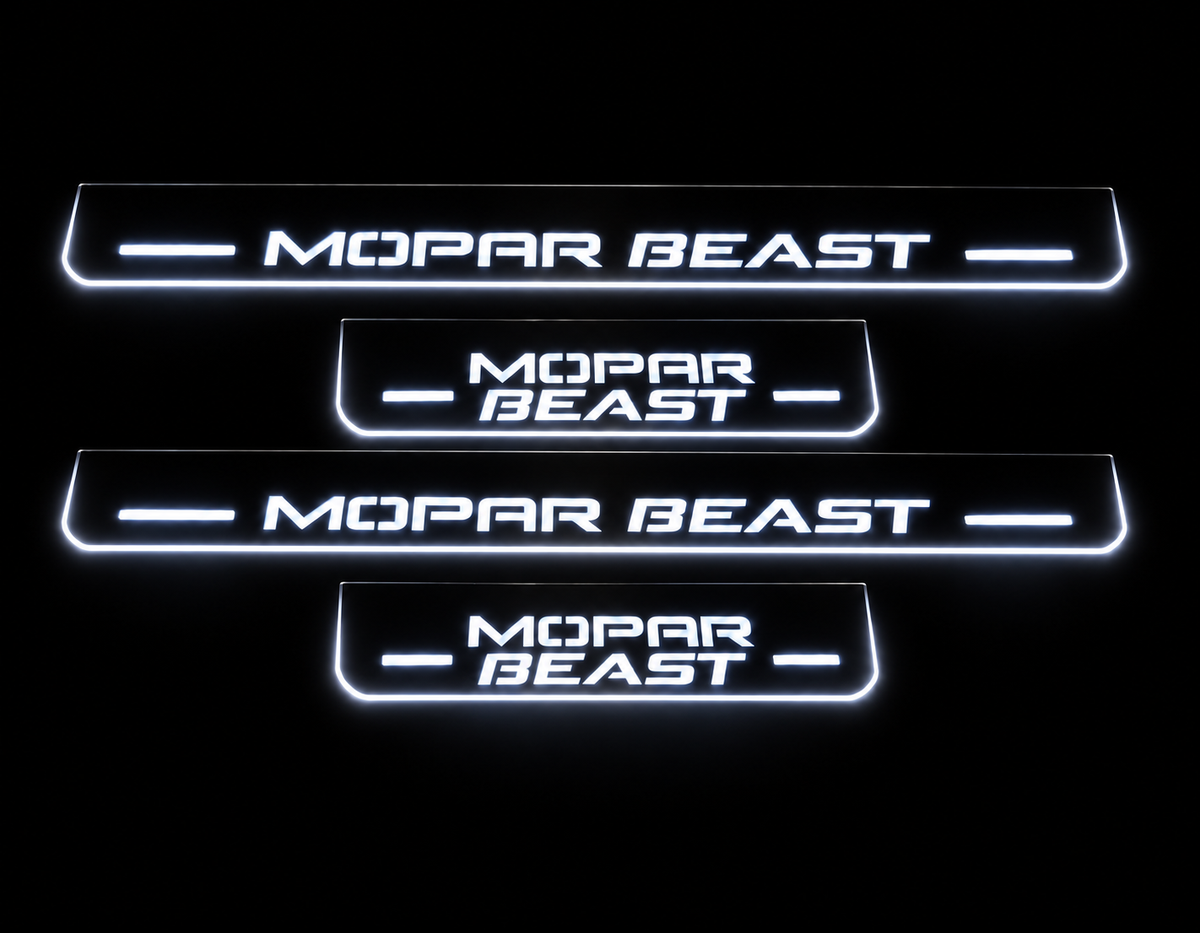 MOPAR BEAST Stainless Full set, white Night LED with illuminated side and lower edges