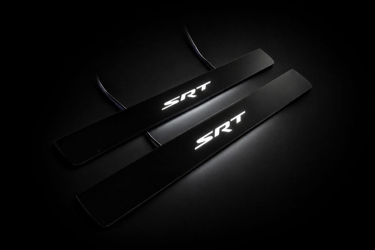 SRT Matte PRO Front Pair two exact plates night