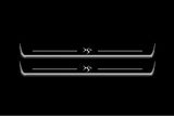Citroen DS5 2011+ door sill plates in stainless steel with DS5 logo