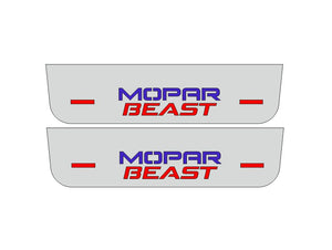 Dodge Durango III 2011+ LED door sill plates with MOPAR BEAST logo