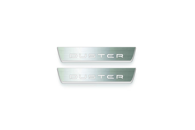 Renault Duster III 2024+ Stainless Steel LED Door Sills – Duster Logo