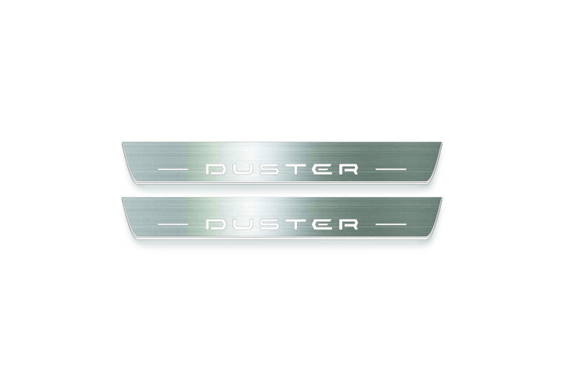 Renault Duster III 2024+ Stainless Steel LED Door Sills – Duster Logo