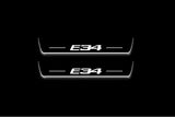 LED door sill plates BMW 5 E34 1987+ in stainless steel with E34 logo