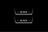 Mercedes-Benz E W213 Stainless Steel LED Door Sills – AMG E43 Logo
