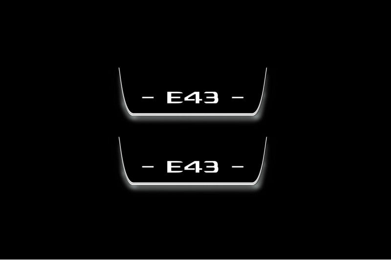 Mercedes-Benz E W213 Stainless Steel LED Door Sills – AMG E43 Logo