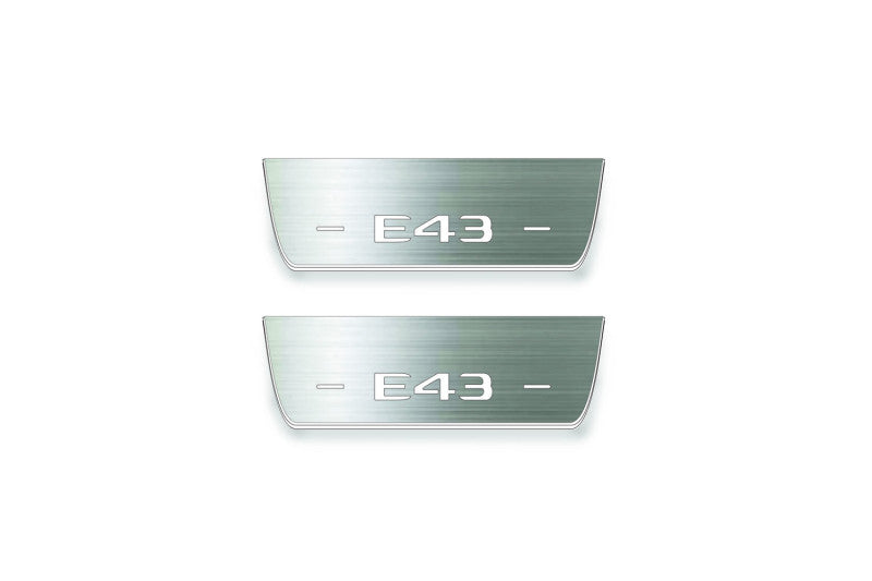 Mercedes-Benz E W213 Stainless Steel LED Door Sills – AMG E43 Logo