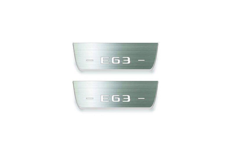Mercedes-Benz E W213 Stainless Steel LED Door Sills – AMG E63 Logo
