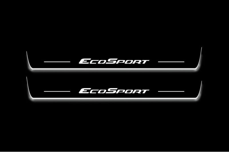 Ford EcoSport II 2012-2023 LED Door Sills Illuminated Scuff EcoSport Logo Stainless Steel Entry Guards Door Sills Decoin