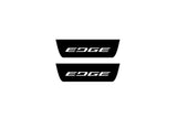 Ford Edge II 2014+ entry guards in matte black coated stainless steel with Edge logo