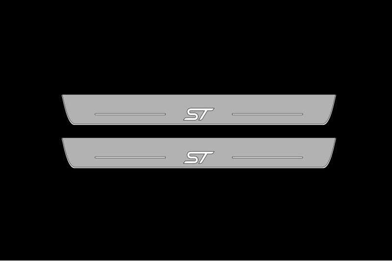 Ford Edge II 2015+ LED Door Sills Illuminated Scuff ST Logo Stainless Steel Entry Guards Door Sills opdesign