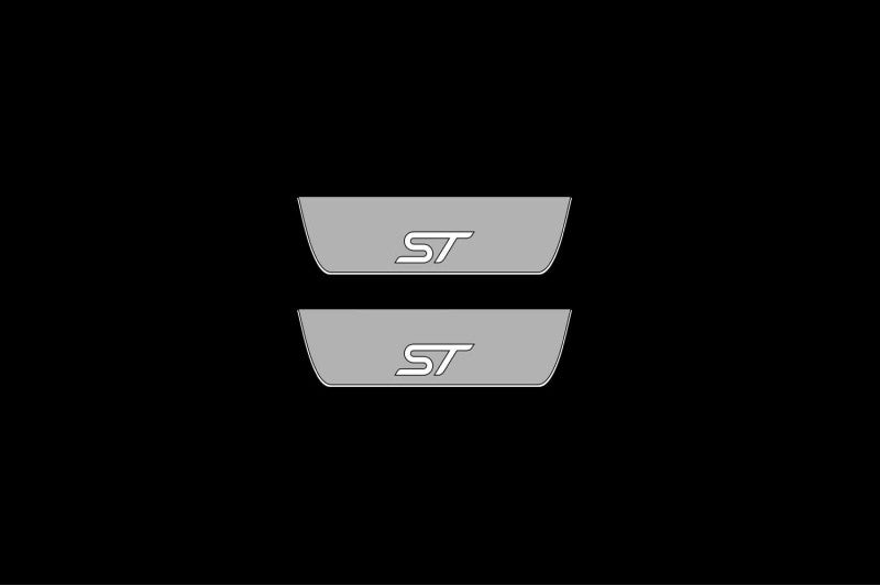 Ford Edge II 2015+ LED Door Sills Illuminated Scuff ST Logo Stainless Steel Entry Guards Door Sills opdesign