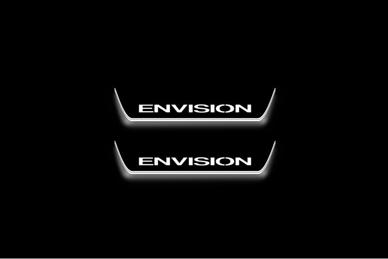 Buick Envision I 2014+ entry guards in stainless steel with Envision logo