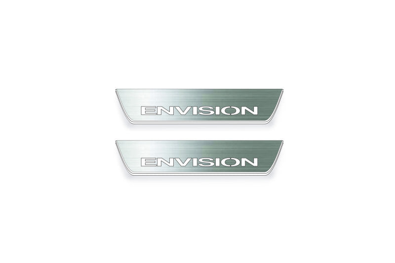 stainless steel LED door sill plates for Buick Envision I 2014+ with Envision logo