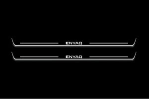 Skoda Enyaq IV 2020+ Stainless Steel LED Door Sills – Enyaq Logo