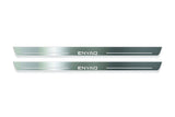 Skoda Enyaq IV 2020+ Stainless Steel LED Door Sills – Enyaq Logo