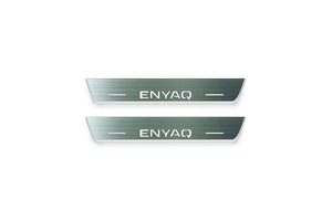 Skoda Enyaq IV 2020+ Stainless Steel LED Door Sills – Enyaq Logo