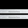 Illuminated LED Door Sill Tread Plates Mercedes EQC 2019+ With Mercedes-Benz Logo Mercedes Led Door Sills opdesign